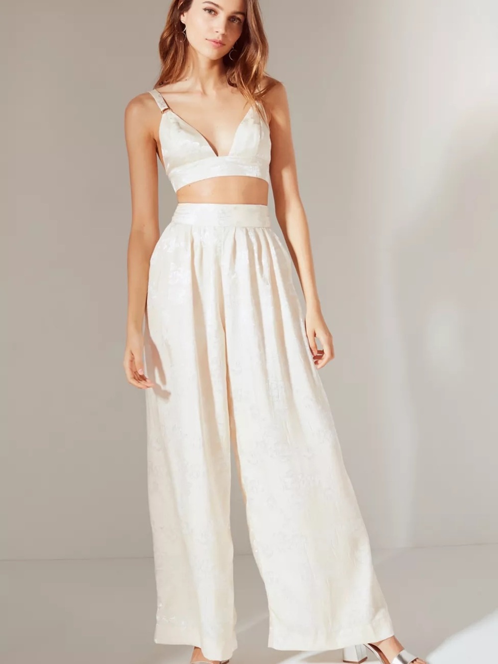 Urban Outfitters Delphine Floral Wide Leg Pant